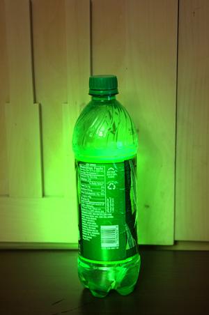 Glowing soda bottle Glowing soda bottle